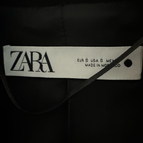 NWOT Zara Single Button Long Black Vest S - Picture 6 of 10